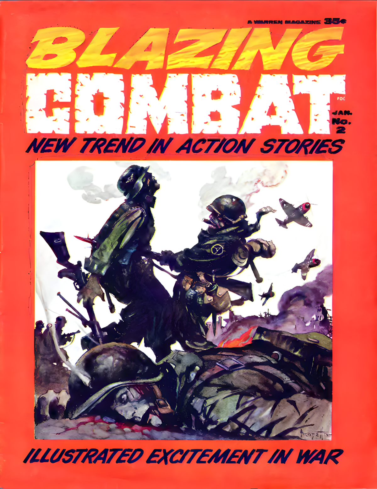 Blazing Combat War Comic Magazine (1965) | Issues 1-4 | Warren Publishing