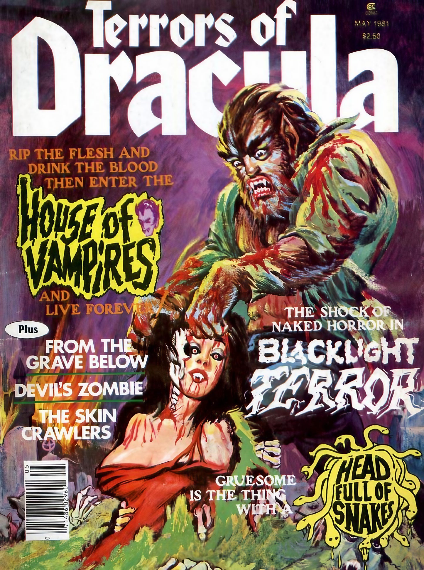 Terrors Of Dracula Horror Comic Magazine 1-8 (1979-1981) | Eerie Publications