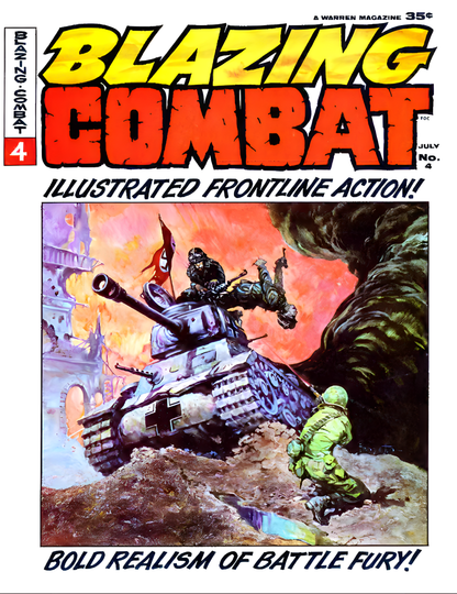 Blazing Combat War Comic Magazine (1965) | Issues 1-4 | Warren Publishing